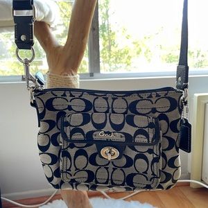 COACH signature print crossbody bag